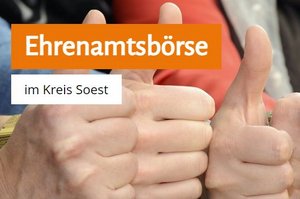 Foto der Ehrenamtsbörse mit Link zur Ehrenamtsbörse