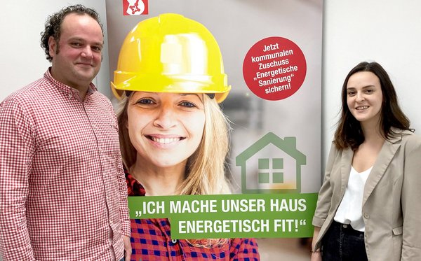 Mit Melina Steinsträter und Alessandro Bontempi stehen nun zwei ausgewiesene Sanierungsberater als Ansprechpersonen zur Verfügung.