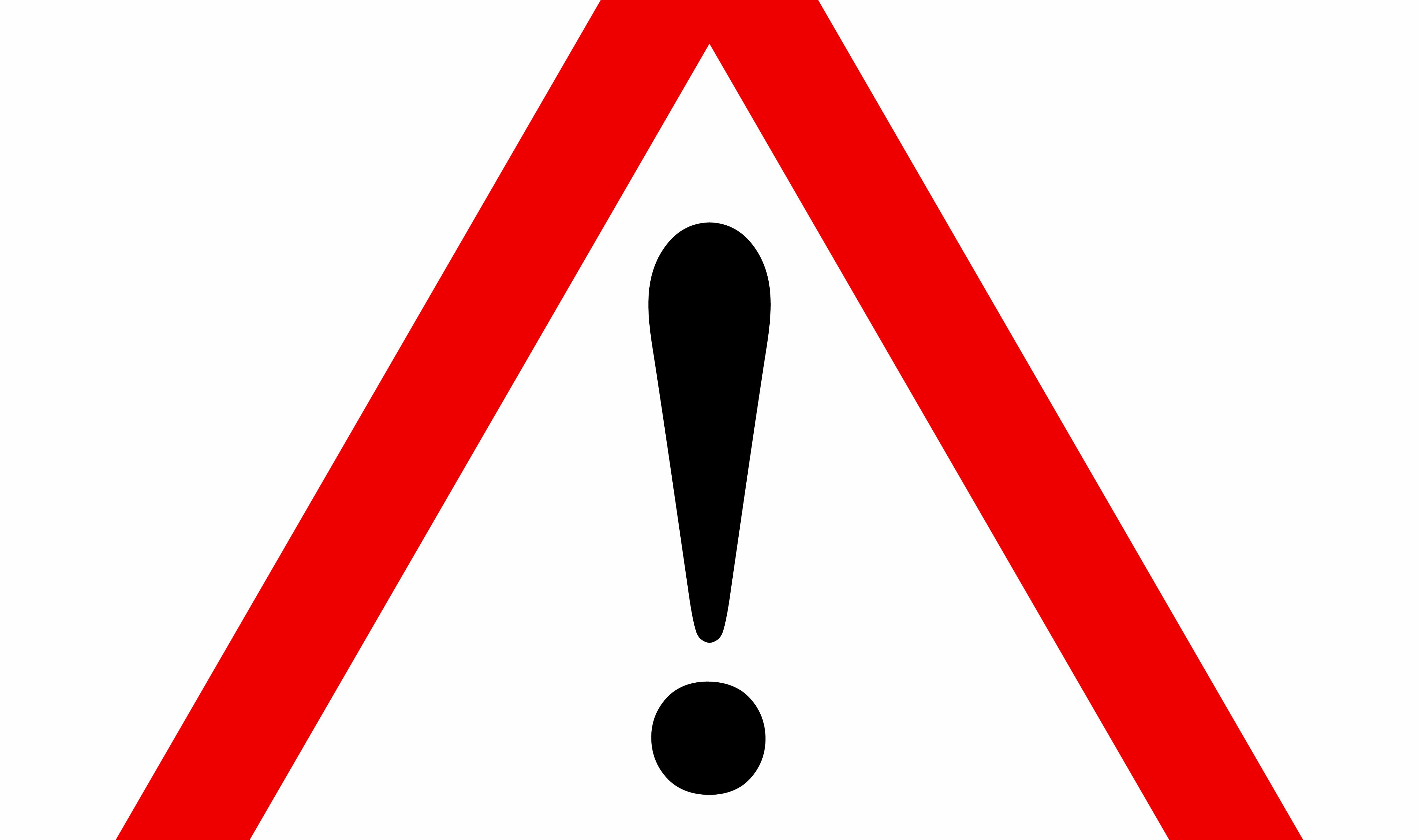 Foto des Verkehrsschilds "Achtung"