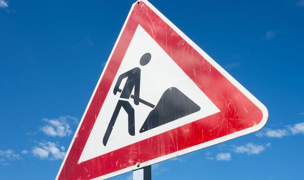 Symboldbild Baustellenschild