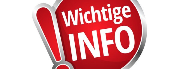 Schild Wichtige Info.