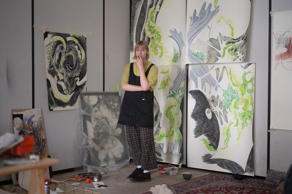 Sarah Dietz in ihrem Atelier - copyright Sarah Dietz