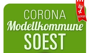 Logo von der Corona Modellkommune in Soest.