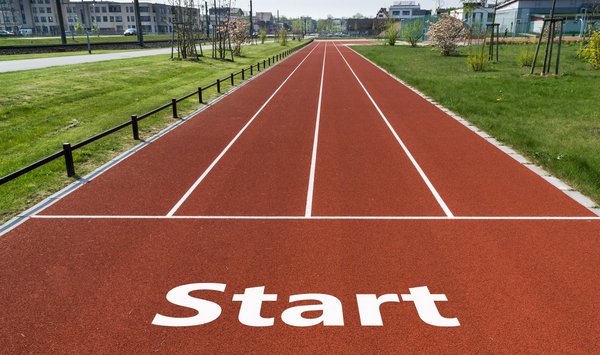 Sportanlage Tartanbahn.