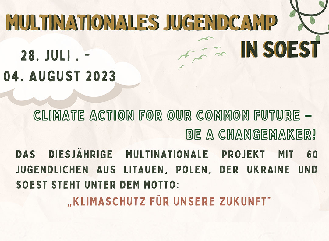 Plakat multinationalen Jugendcamp