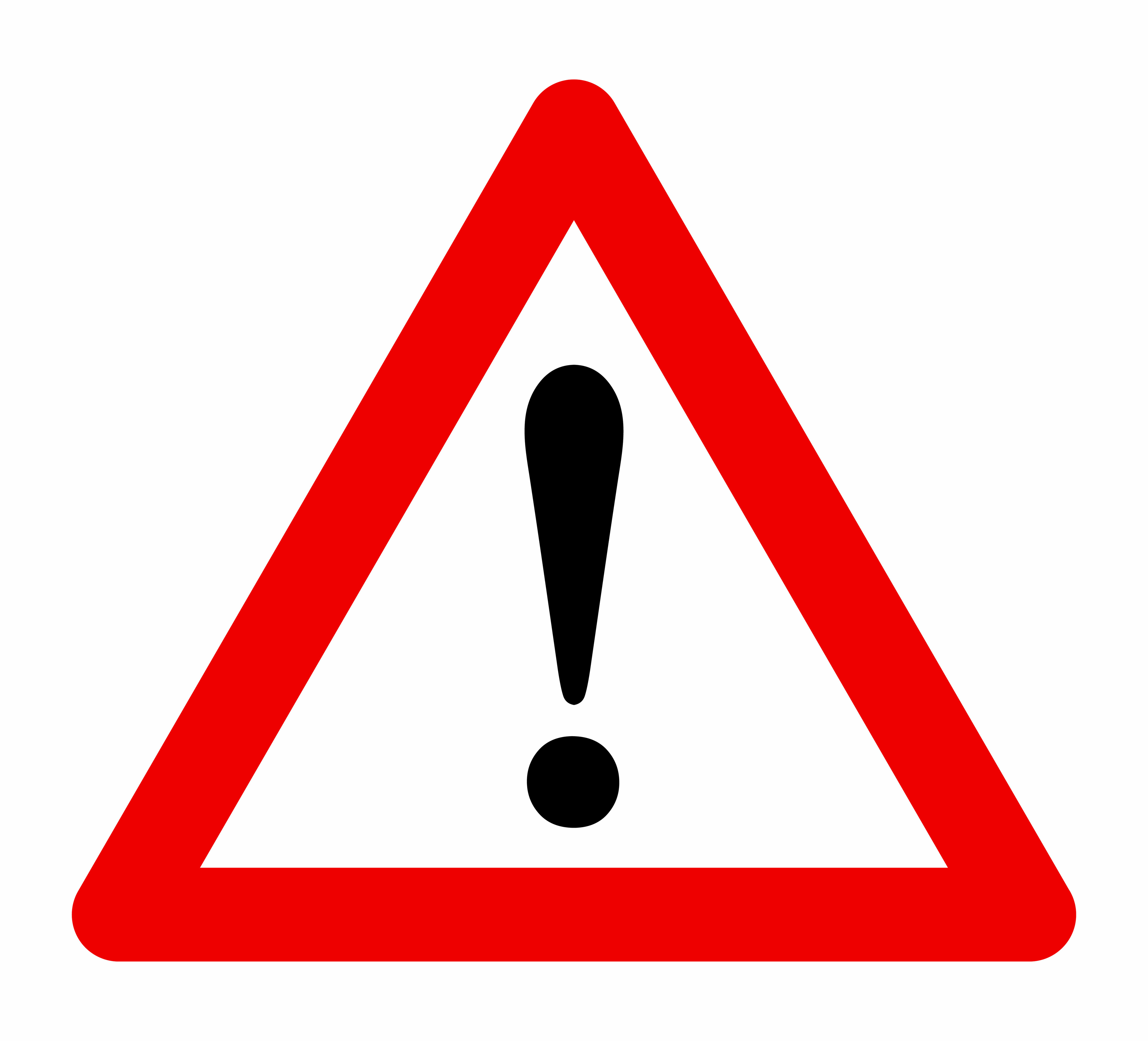 Foto des Verkehrsschilds "Achtung"